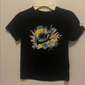Nike Kids Black Tee with Colorful Graphic